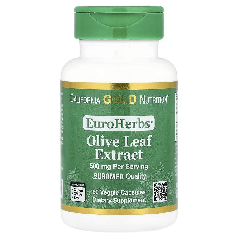 California Gold Nutrition Olive Leaf Extract California Gold Nutrition 500 mg 60 VCaps, , 60 ΡΡ