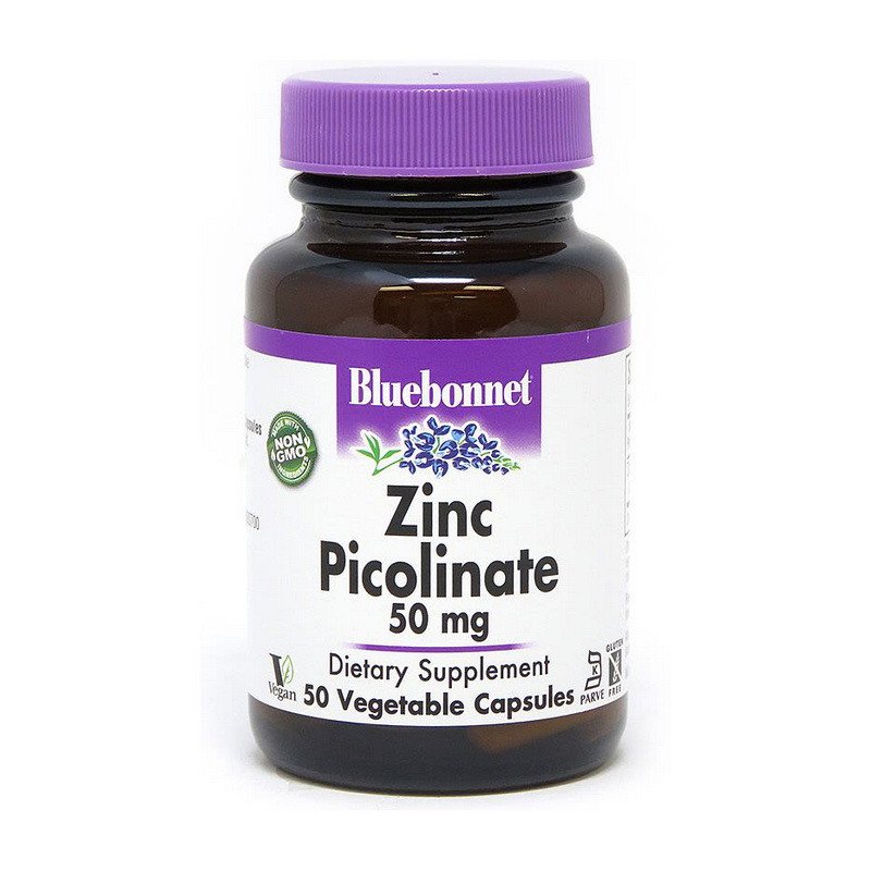 Bluebonnet Nutrition Цинк Bluebonnet Nutrition Zinc Picolinate 50 mg 50 капсул, , 