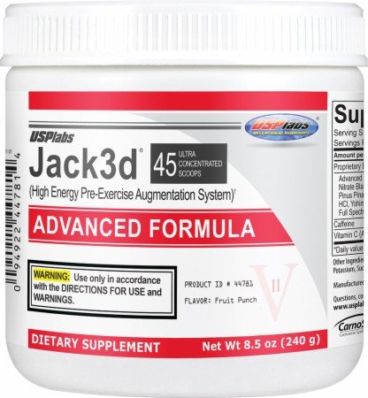 Jack3D Advanced, 230 gr, USP Labs. Pre Workout. Energy & Endurance 