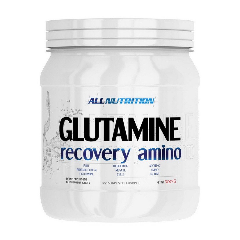 Глютамин All Nutrition Glutamine (500 г) алл нутришн буз вкуса,  мл, AllNutrition. Глютамин. Набор массы Восстановление Антикатаболические свойства 