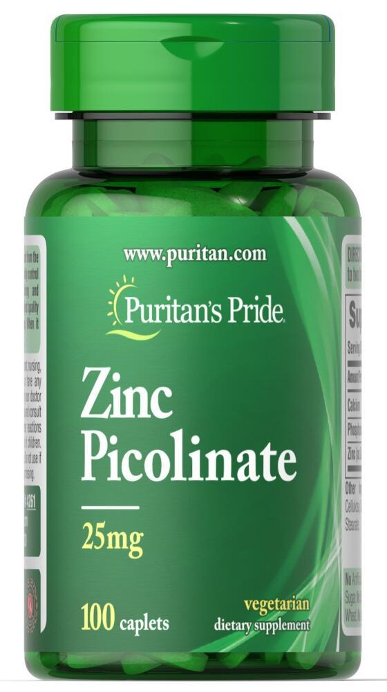 Цинк Puritan's Pride Zinc 25 mg - 100 таб,  мл, Puritan's Pride. Цинк Zn, Цинк. Поддержание здоровья 