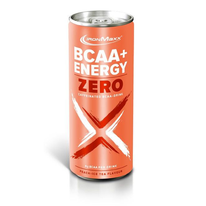 BCAA IronMaxx BCAA+Energy Zero Drink, 330 мл Персиковий чай СРОК 05.21,  мл, IronMaxx. BCAA. Снижение веса Восстановление Антикатаболические свойства Сухая мышечная масса 