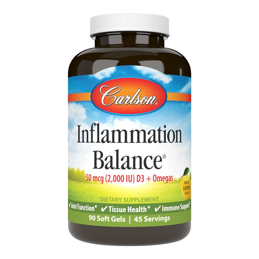Жирные кислоты Carlson Labs Inflammation Balance, 90 капсул,  мл, Carlson Labs. Жирные кислоты (Omega). Поддержание здоровья 