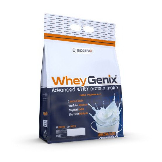 Сывороточный протеин концентрат Biogenix Whey Genix 2270 грамм Белый шоколад,  мл, Biogenix. Сывороточный концентрат. Набор массы Восстановление Антикатаболические свойства 