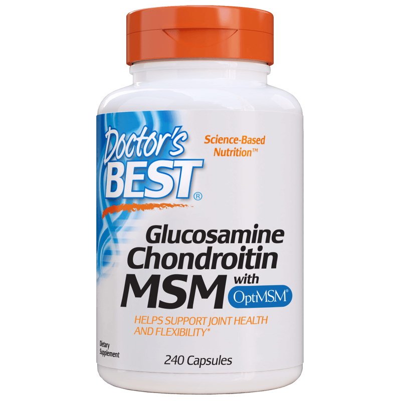 Для суставов и связок Doctor's Best Glucosamine Chondroitin MSM, 360 капсул,  ml, DNA Your Supps. Para articulaciones y ligamentos. General Health Ligament and Joint strengthening 