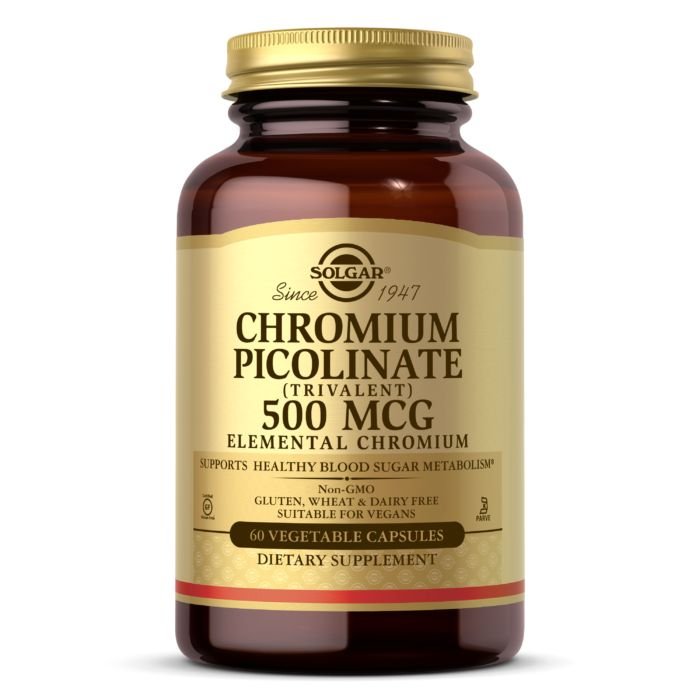 Витамины и минералы Solgar Chromium Picolinate 500 mcg, 60 вегакапсул,  мл, Solgar. Витамины и минералы. Поддержание здоровья Укрепление иммунитета 