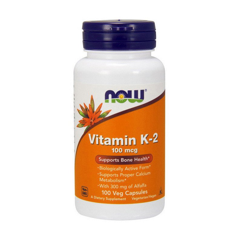 Витамин К Now Foods Vitamin K-2 (100 капс) нау фудс,  мл, Now. Витамин K. Поддержание здоровья 