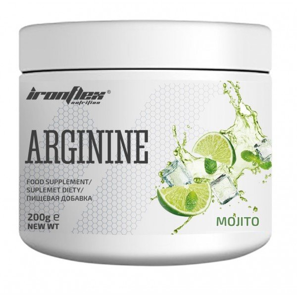 Arginine, 200 g, IronFlex. Arginine. recovery Immunity enhancement Muscle pumping Antioxidant properties Lowering cholesterol Nitric oxide donor 