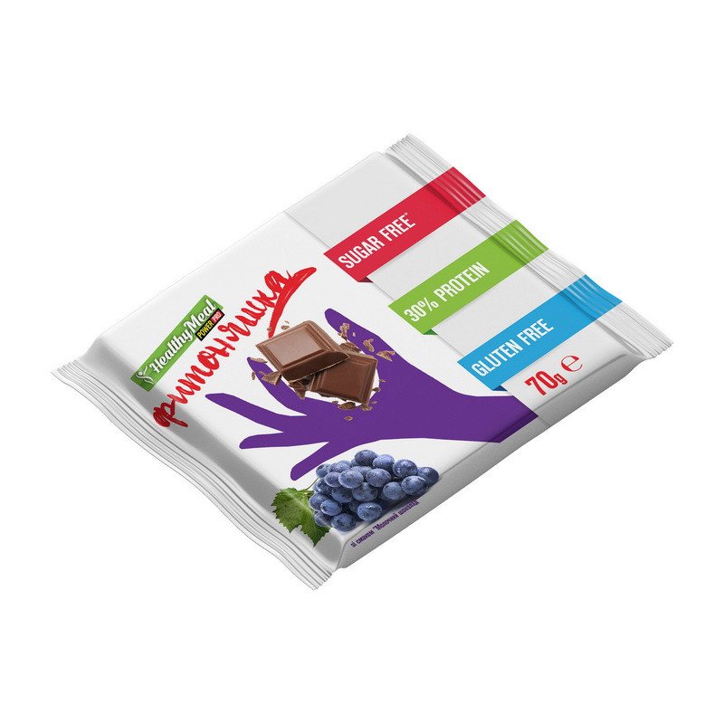 Протеиновая шоколадка Power Pro (70 г) павер про молочний шоколад з родзинками,  мл, Power Pro. Заменитель питания. 