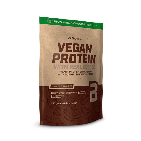 Протеин BioTech Vegan Protein, 500 грамм Кофе,  мл, BioTech. Протеин. Набор массы Восстановление Антикатаболические свойства 