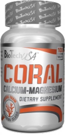 Coral Calcium-Magnesium, 100 pcs, BioTech. Vitamin Mineral Complex. General Health Immunity enhancement 