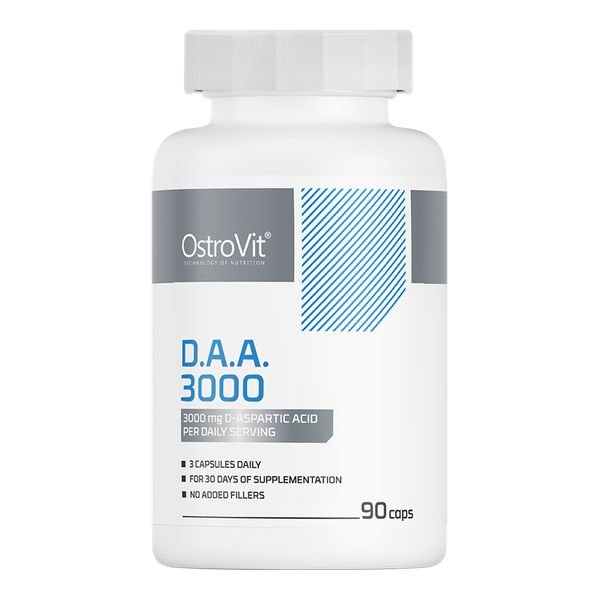 Стимулятор тестостерона OstroVit D.A.A 3000, 90 капсул,  ml, OstroVit. Testosterone Booster. General Health Libido enhancing Anabolic properties Testosterone enhancement 
