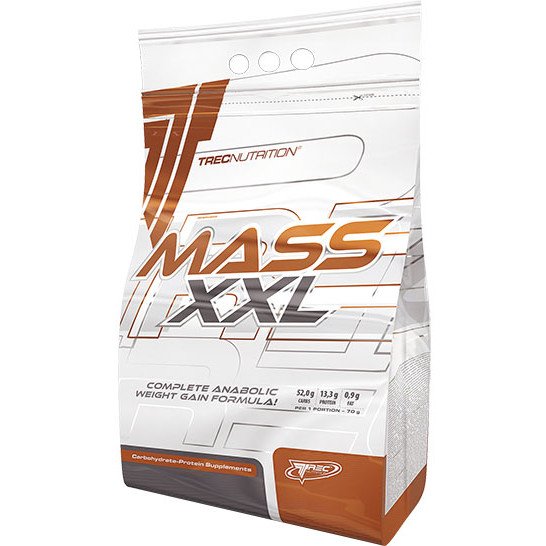 Гейнер Trec Nutrition Mass XXL, 3 кг - пакет Шоколад,  мл, Trec Nutrition. Гейнер. Набор массы Энергия и выносливость Восстановление 
