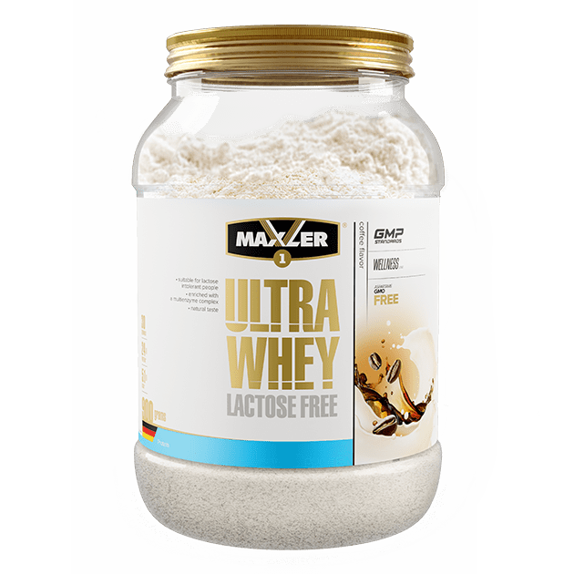 Сывороточный протеин концентрат Maxler Ultra Whey Lactose Free 900 грамм Кофе,  ml, Maxler. Whey Concentrate. Mass Gain recovery Anti-catabolic properties 