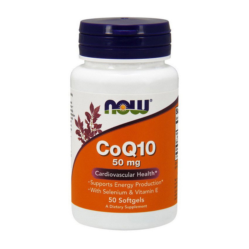 Коэнзим Q10 Now Foods CoQ10 50 mg (50 капс) нау фудс,  мл, Now. Коэнзим-Q10. Поддержание здоровья Антиоксидантные свойства Профилактика ССЗ Толерантность к физ. нагрузкам 
