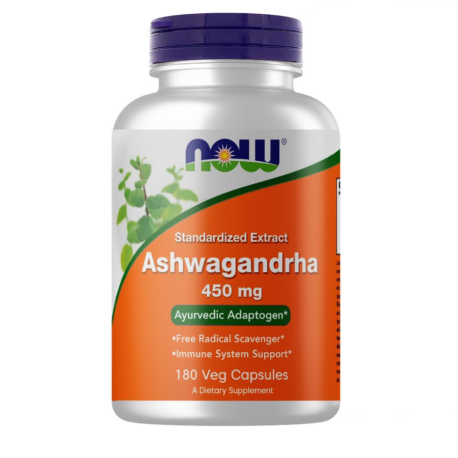 Натуральная добавка NOW Ashwagandha 450 mg, 180 вегакапсул,  мл, Now. Hатуральные продукты. Поддержание здоровья 