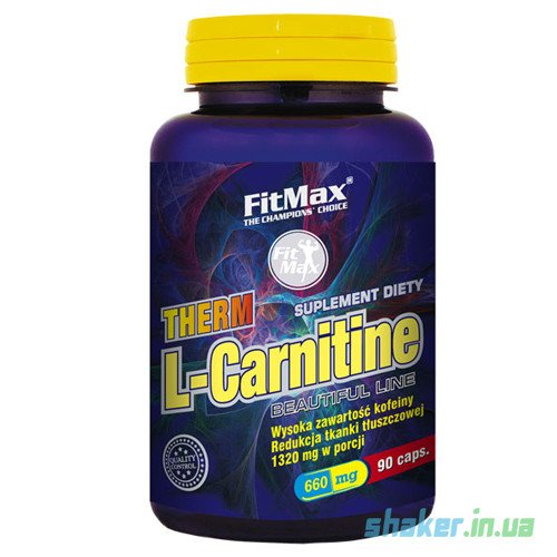Л-карнитин FitMax Therm L-Carnitine (60 капс) фитмакс,  ml, FitMax. L-carnitine. Weight Loss General Health Detoxification Stress resistance Lowering cholesterol Antioxidant properties 