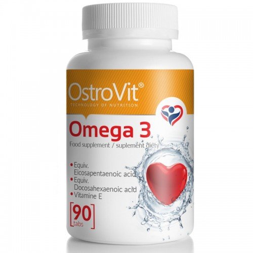 Omega 3, 90 pcs, OstroVit. Omega 3 (Fish Oil). General Health Ligament and Joint strengthening Skin health CVD Prevention Anti-inflammatory properties 