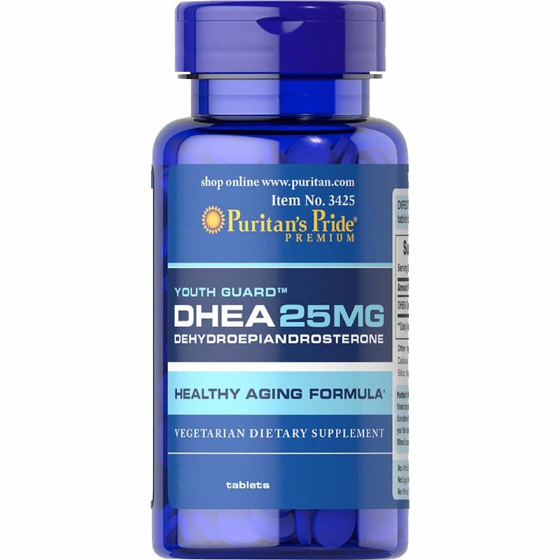 Стимулятор тестостерона Puritan's Pride DHEA 25 mg, 100 таблеток,  ml, Puritan's Pride. Testosterone Booster. General Health Libido enhancing Anabolic properties Testosterone enhancement 