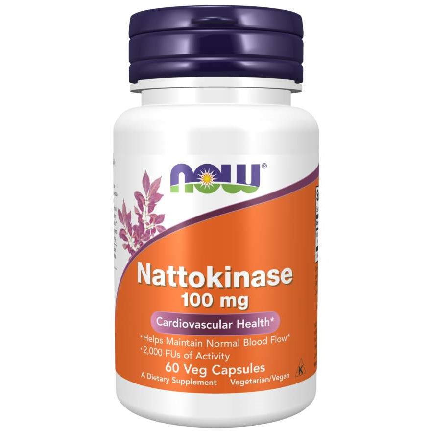 Now Натуральная добавка NOW Nattokinase 100 mg, 60 вегакапсул, , 
