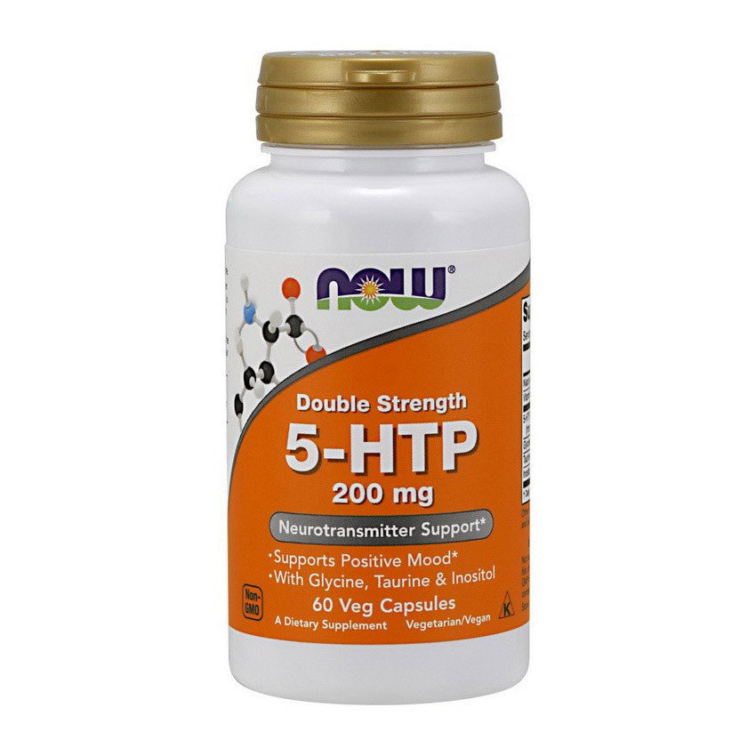 5-гидрокситриптофан Now Foods 5-HTP 200 мг (60 капсул) нау фудс,  мл, Now. 5-HTP. 