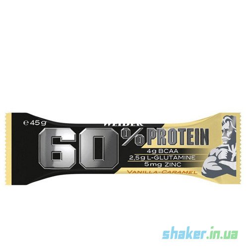 Weider Протеиновый батончик Weider 60% Protein Bar (45 г) вейдер salted peanut-caramel, , 45 