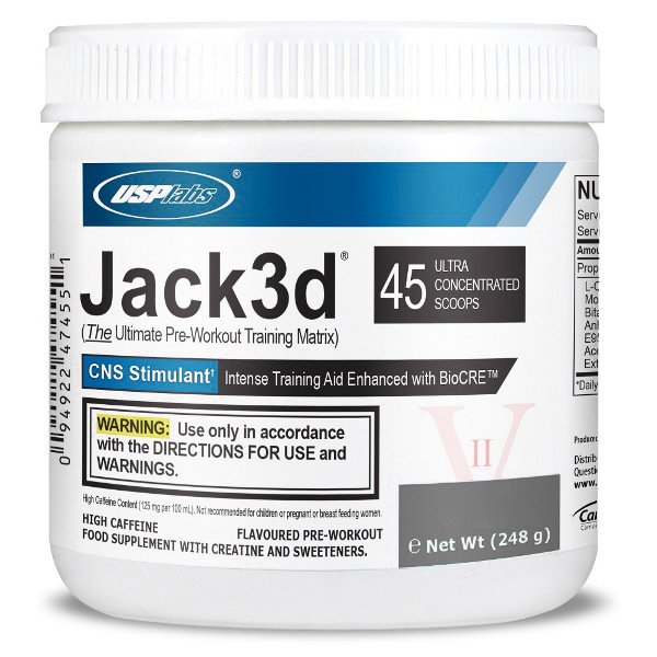 Предтренировочный комплекс USP Labs Jack3d CNS Stimulant, 230 грамм Арбуз,  ml, USP Labs. Pre Workout. Energy & Endurance 
