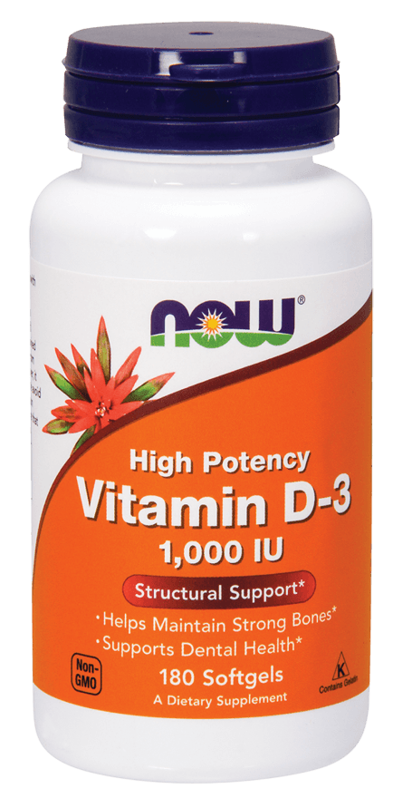 Now Vitamin D-3 1000 IU, , 180 pcs