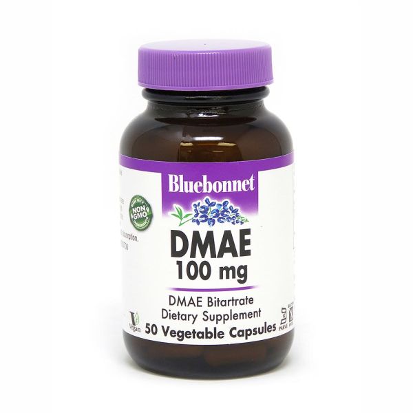 Bluebonnet Nutrition Натуральная добавка Bluebonnet DMAE 100 mg, 50 вегакапсул, , 