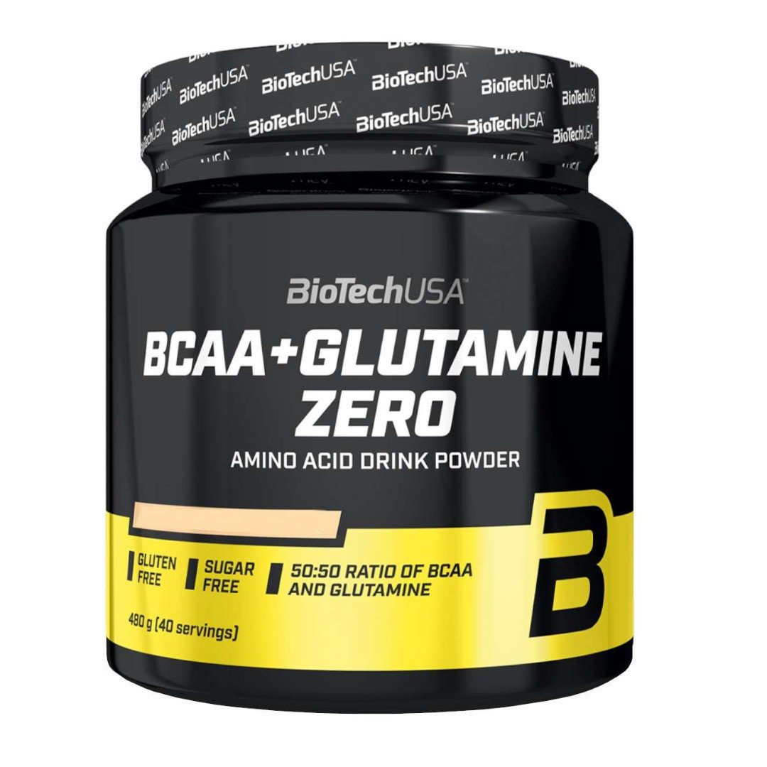 БЦАА Biotech BCAA + Glutamine ZERO (480 г) биотеч зеро с глютамином peach ice tea,  мл, BioTech. BCAA. Снижение веса Восстановление Антикатаболические свойства Сухая мышечная масса 
