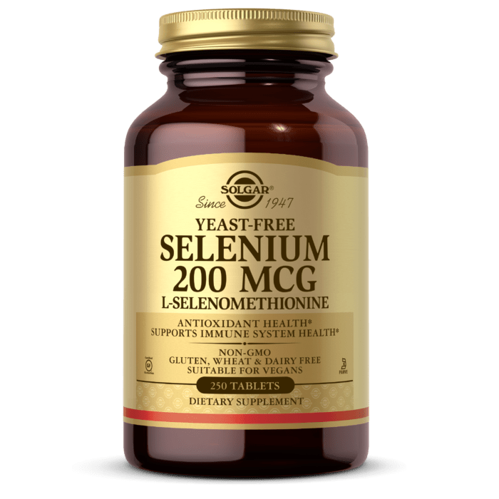 Селен, ( Селенометионин), Selenium, Yeast-Free, Solgar, 200 мкг, 250 таблеток,  мл, Solgar. Селен. Поддержание здоровья Укрепление иммунитета Здоровье кожи Укрепление волос и ногтей 
