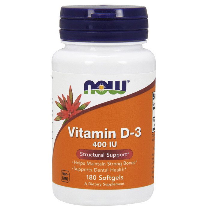 Витамин д3 Now Foods Vitamin D-3 400 IU (180 капс) нау фудс,  мл, Now. Витамин D. 