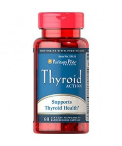 Thyroid Action, 60 pcs, Puritan's Pride. Vitamin Mineral Complex. General Health Immunity enhancement 