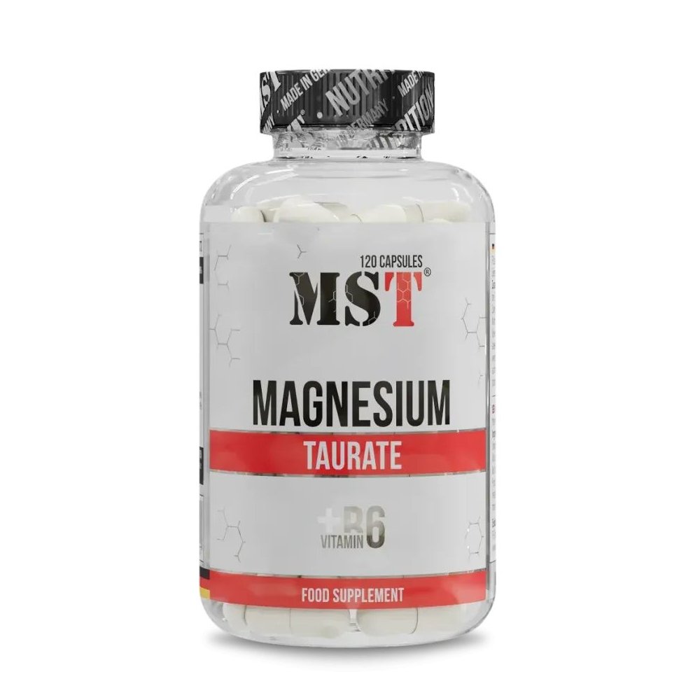 MST Nutrition Витамины и минералы MST Magnesium Taurate + Vitamin B6, 120 капсул, , 
