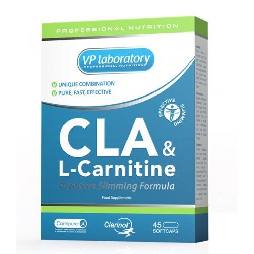 CLA & L-Carnitine, 45 pcs, VP Lab. Fat Burner. Weight Loss Fat burning 