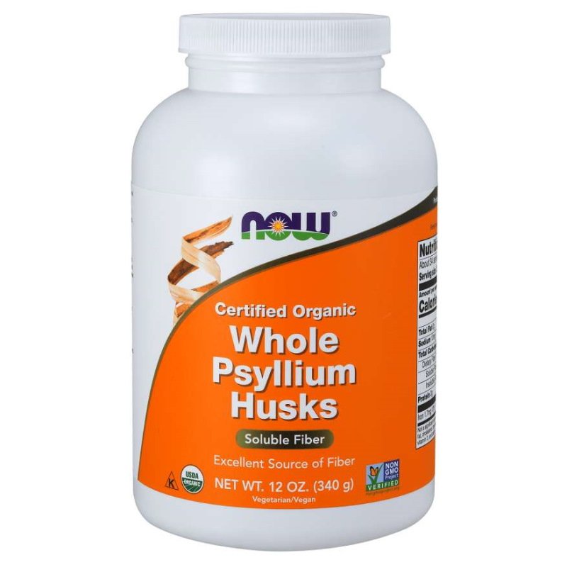 Now Натуральная добавка NOW Organic Whole Psyllium Husks, 340 грамм, , 340 
