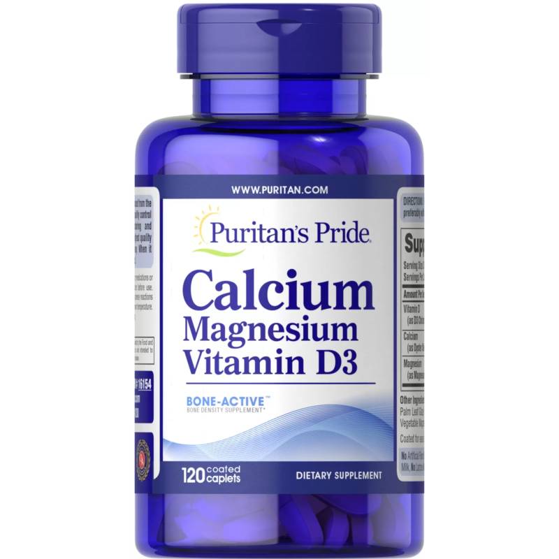 Puritan's Pride Витамины и минералы Puritan's Pride Calcium Magnesium Vitamin D3, 120 каплет, , 