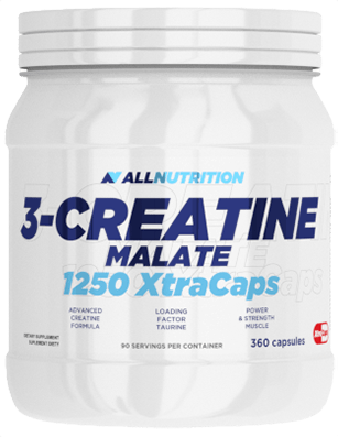 3-Creatine Malate 1250 XtraCaps, 360 шт, AllNutrition. Три-креатин малат. 