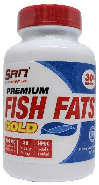 San Жирные кислоты SAN Premium Fish Fats Gold, 60 капсул, , 