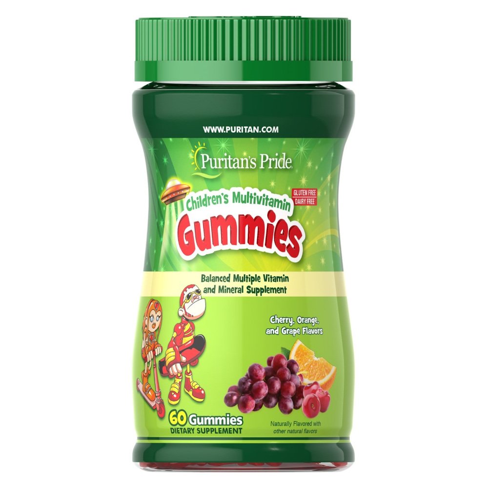 Puritan's Pride Витамины и минералы Puritan's Pride Children's Multivitamin Gummies, 60 желеек, , 