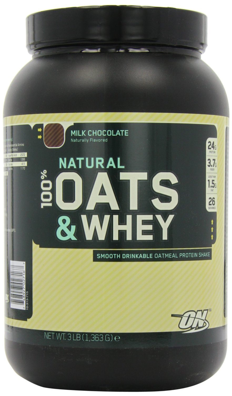 100% Natural Oats & Whey, 1363 g, Optimum Nutrition. Proteína de suero de leche. recuperación Anti-catabolic properties Lean muscle mass 