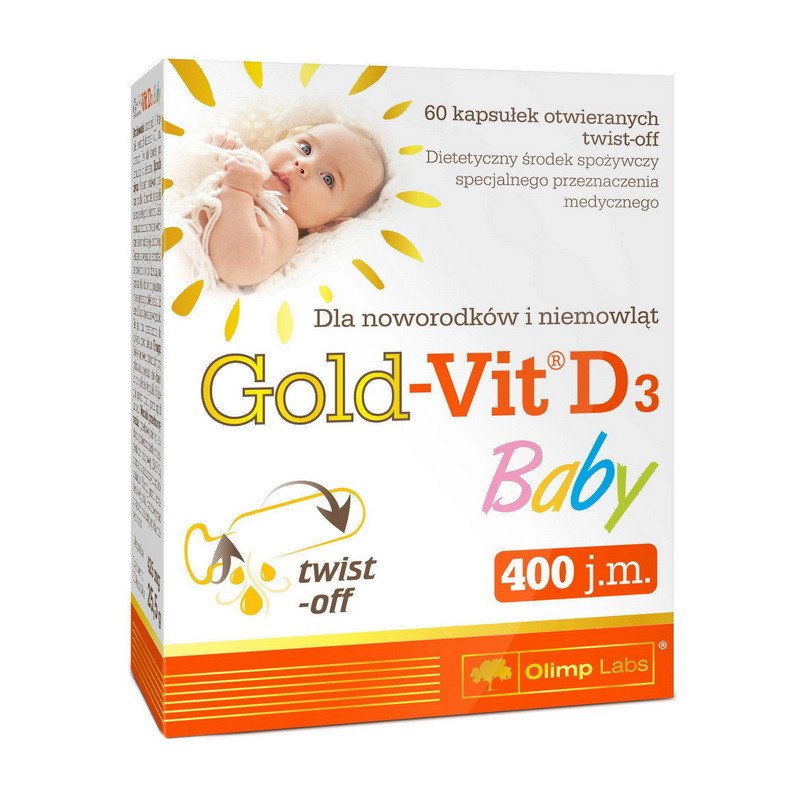 Olimp Labs Витамин Д3 Olimp Gold-Vit D3 Baby (60 капс) олимп, , 
