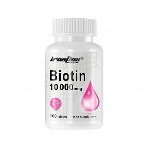 Витамины и минералы IronFlex Biotin 10000 mcg, 100 таблеток,  ml, IronFlex. Vitamins and minerals. General Health Immunity enhancement 