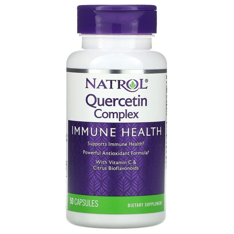 Натуральная добавка Natrol Quercetin Complex, 50 капсул,  мл, Natrol. Hатуральные продукты. Поддержание здоровья 