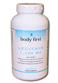 Lecithin 1200 mg, 200 piezas, Body First. Lecithin. General Health 