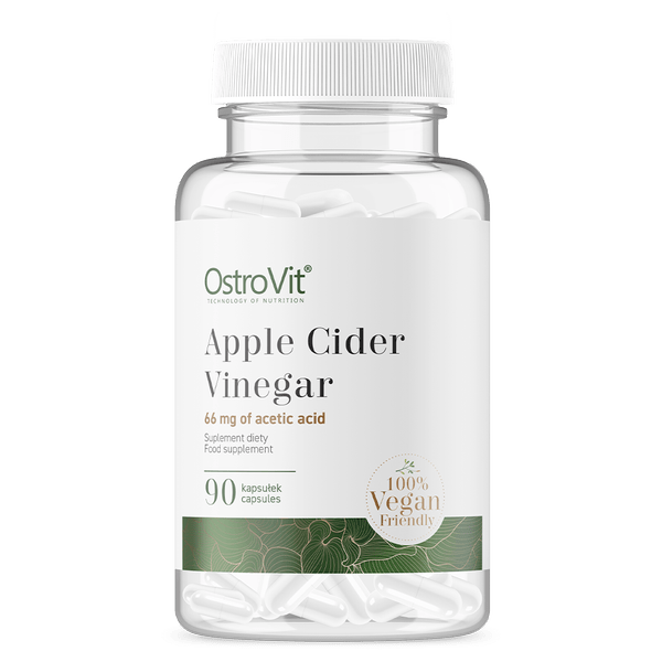 Яблочный уксус OstroVit Apple Cider Vinegar Vege 90 caps,  мл, OstroVit. Спец препараты. 