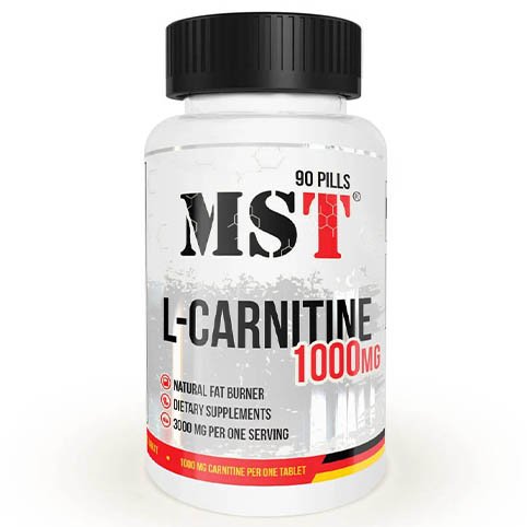 Жиросжигатель MST L-Carnitine 1000 mg, 90 таблеток,  мл, MST Nutrition. Жиросжигатель. Снижение веса Сжигание жира 