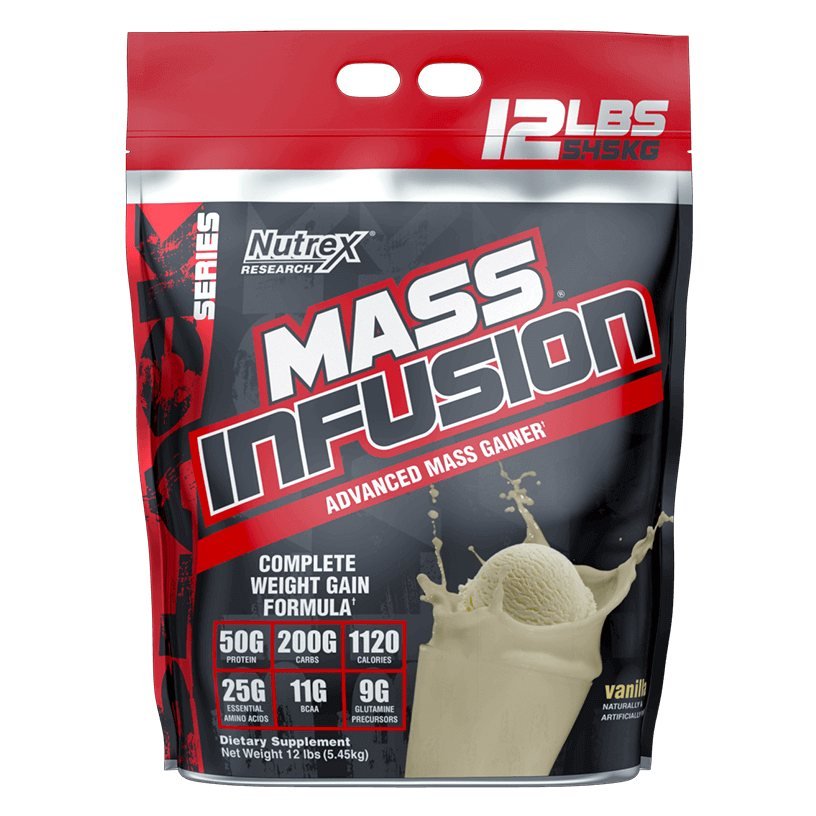 Гейнер Nutrex Research Mass Infusion, 5.44 кг Ваниль,  ml, Nutrex Research. Gainer. Mass Gain Energy & Endurance recovery 