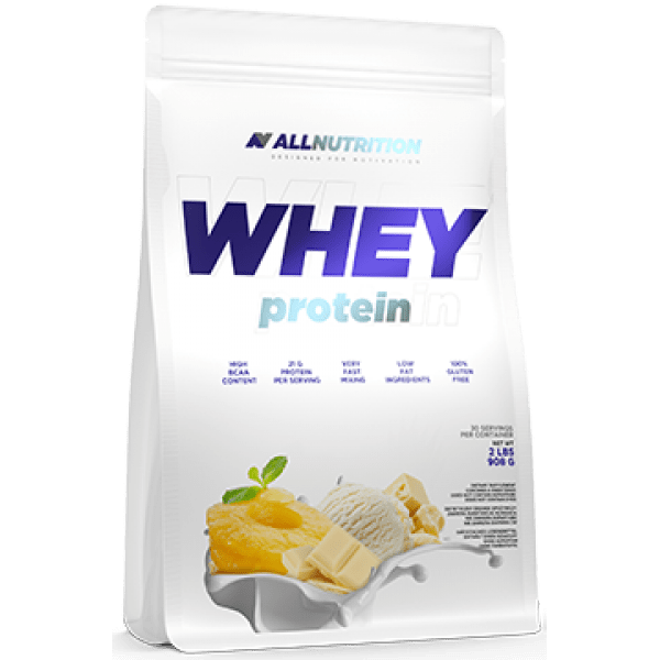 AllNutrition Сывороточный протеин концентрат AllNutrition Whey Protein (900 г) алл нутришн White Chocolate Pineapple, , 0.9 