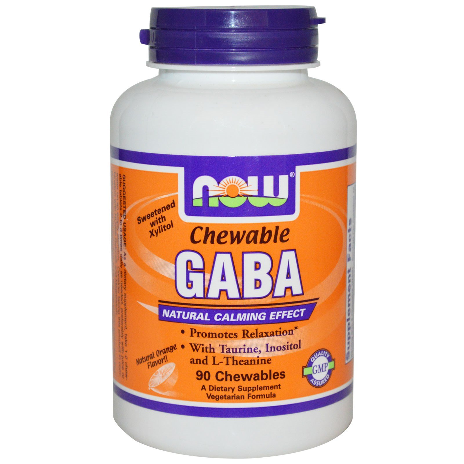 GABA Chewable, 90 piezas, Now. Suplementos especiales. 